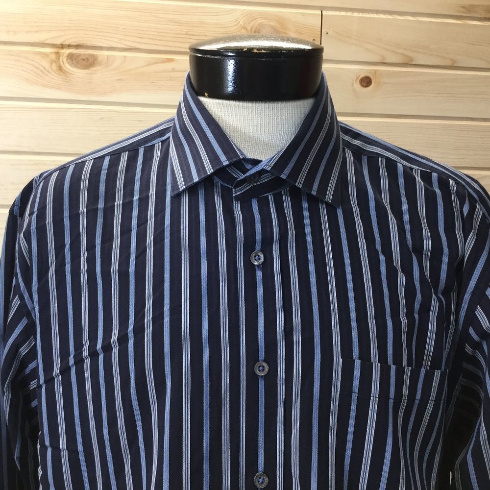 Bugatchi Uomo Striped Shirt Button XXL